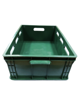 Plastic box 600x400x200 mm green, plastic box green   